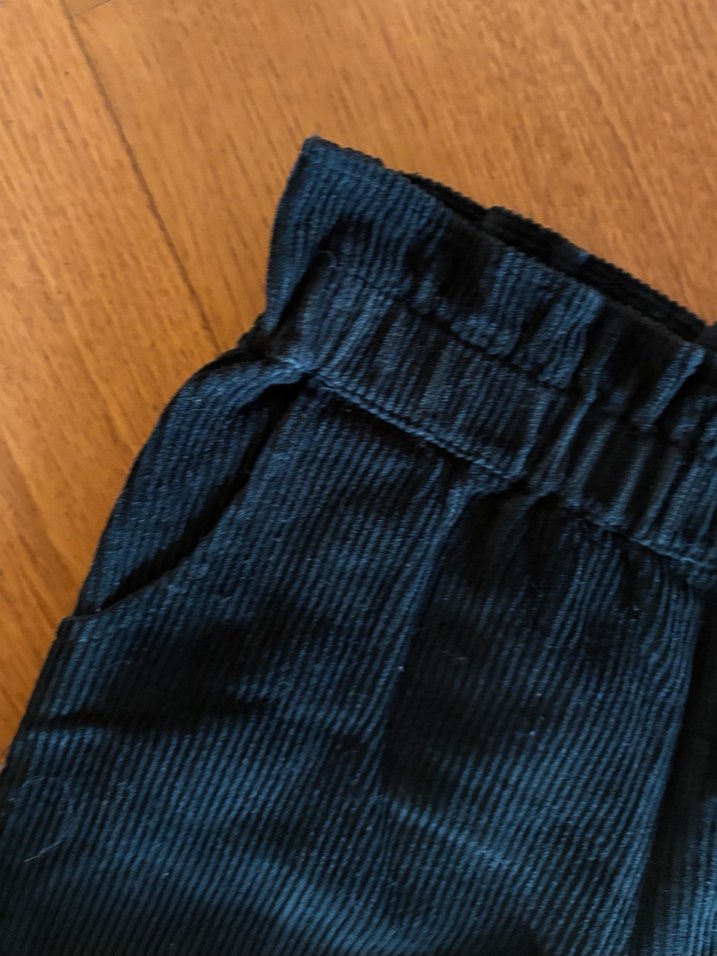 Mango Siyah Fitilli Kadife Pantolon - Görsel 3