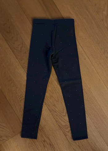 H&M Koyu Gri/Puantiyeli Kalın Jarse Tayt 9-10 Yaş - Görsel 4