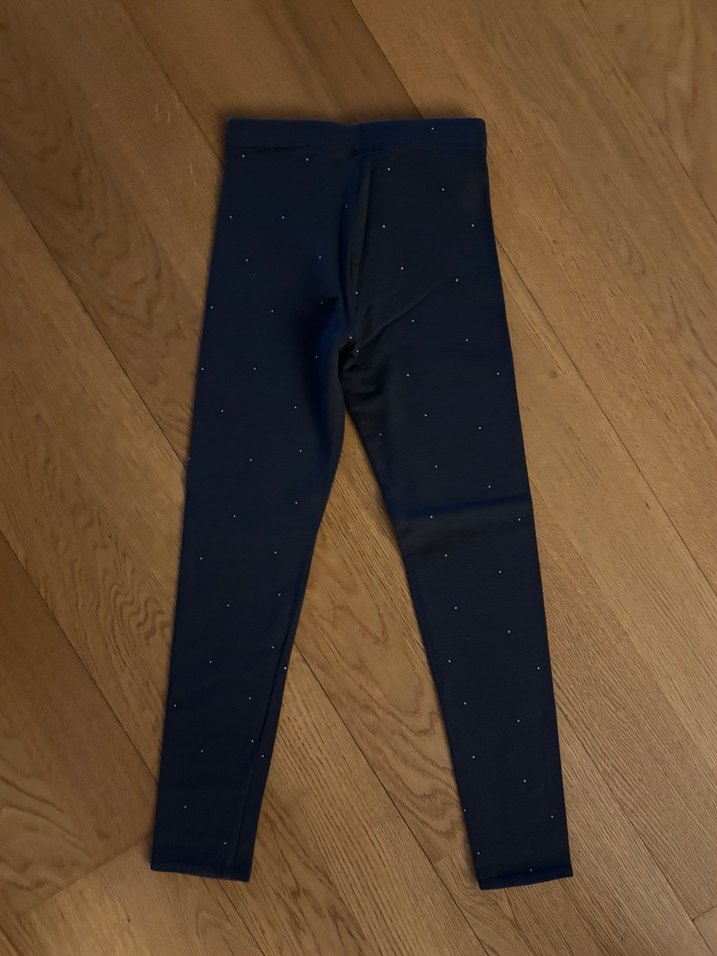 H&M Koyu Gri/Puantiyeli Kalın Jarse Tayt 9-10 Yaş - Görsel 4