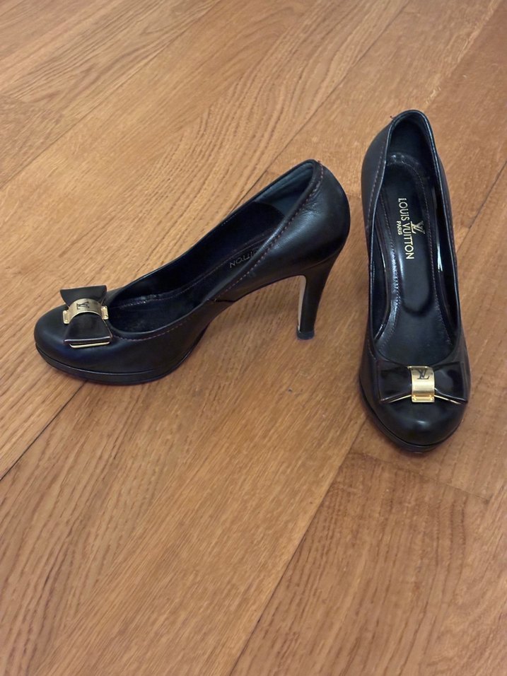 Louis Vuitton Siyah Topuklu Kadın Stiletto - Görsel 4