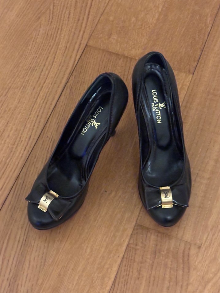 Louis Vuitton Siyah Topuklu Kadın Stiletto - Görsel 5