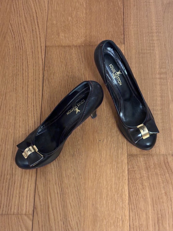 Louis Vuitton Siyah Topuklu Kadın Stiletto - Görsel 3