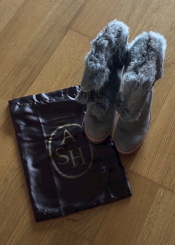 Ash Vizon Rengi Süet Dolgu Topuklu Bot 39 - Görsel 8