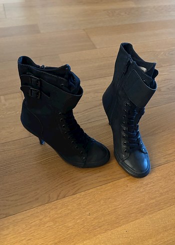 Ash Siyah Deri Topuklu Bot 38 - Görsel 5