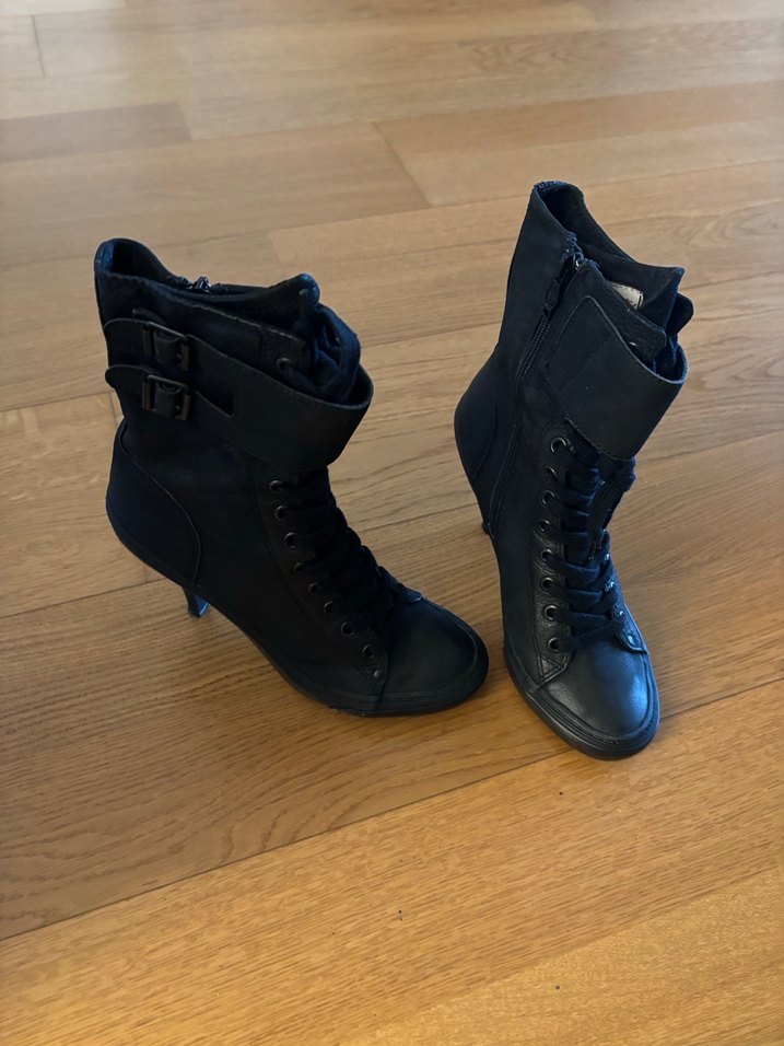 Ash Siyah Deri Topuklu Bot 38 - Görsel 5