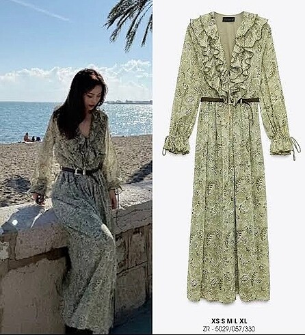 xs Beden Zara uzun elbise