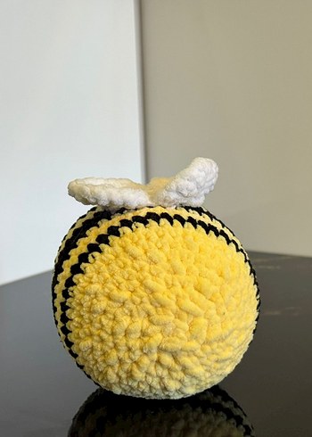 Sarı Yuvarlak Peluş Oyuncak Arı - Görsel 3