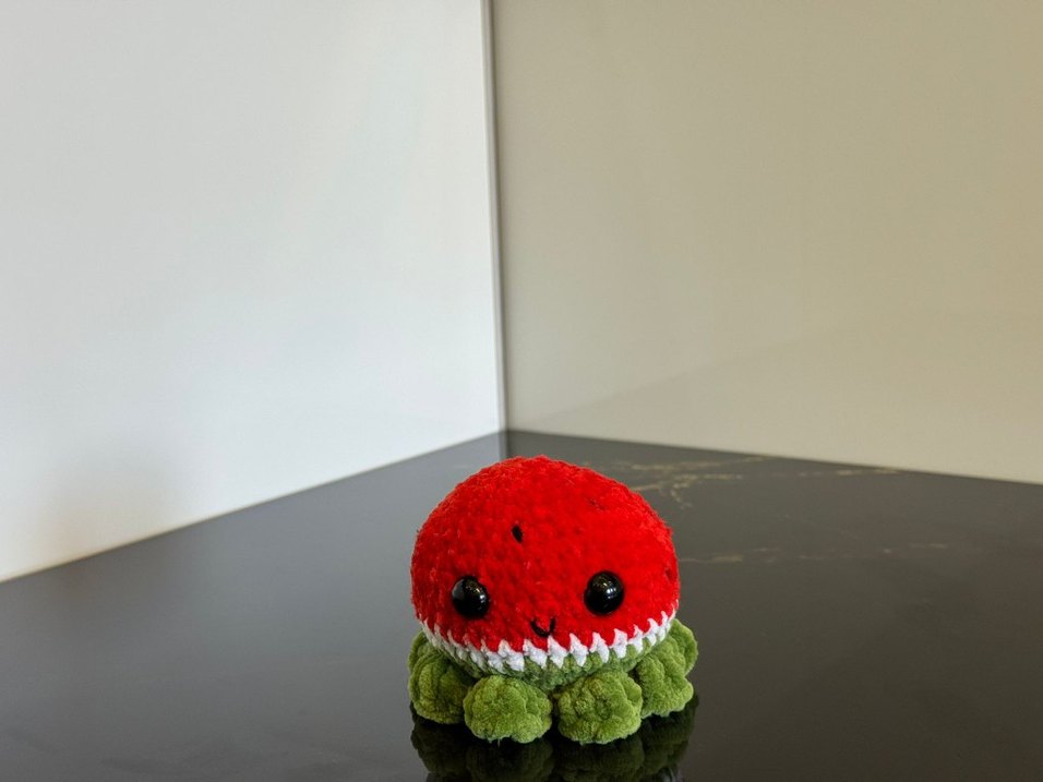 Renkli Peluş Ahtapot ve Meyve Figürleri - Görsel 2