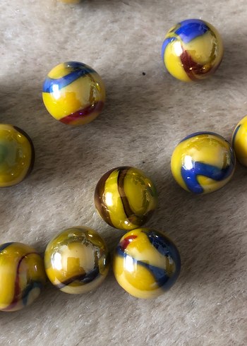 Kinkajou sarı Cam Bilyeler Seti - Görsel 2