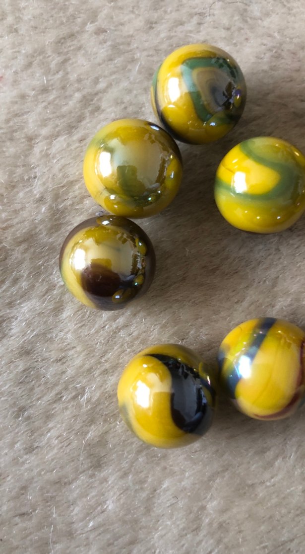 Kinkajou sarı  Cam Bilyeler Seti - Görsel 3