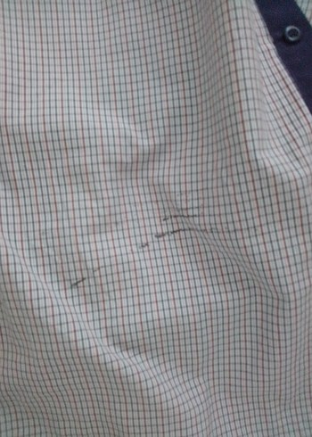 Düğmeli Bej Kareli Erkek Gömlek