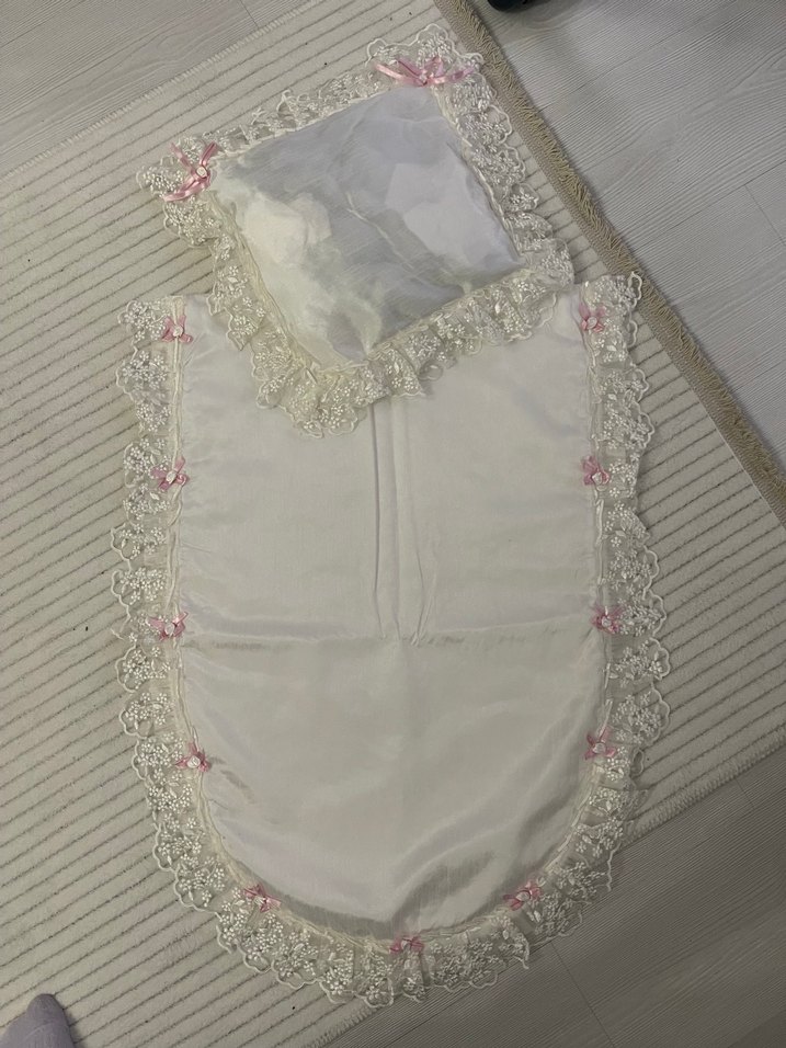 Nakışlı Beyaz Bebek Uyku Seti - Görsel 2