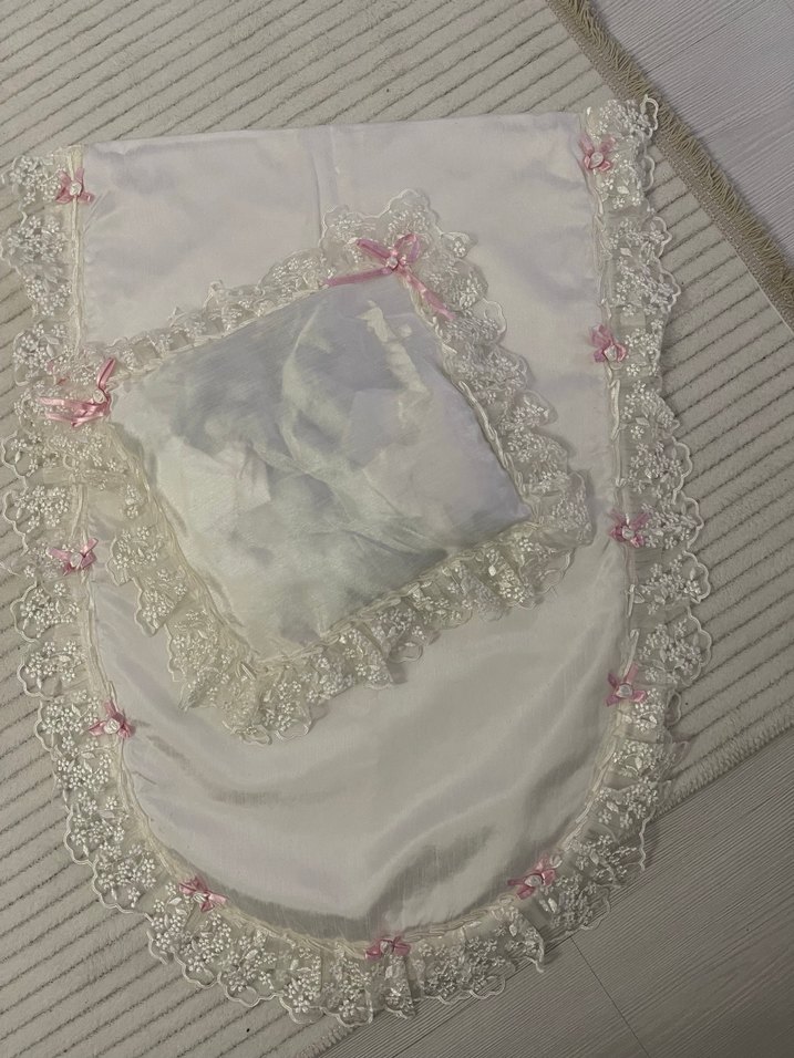 Nakışlı Beyaz Bebek Uyku Seti - Görsel 3