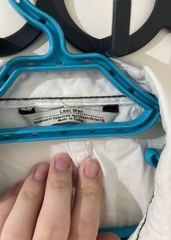 Düğmeli Beyaz Uzun Kollu Keten Gömlek - Görsel 2