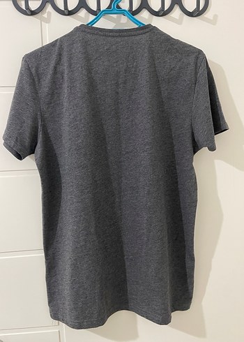 Gri Erkek Baskılı Loose Fit Tişört - Görsel 4