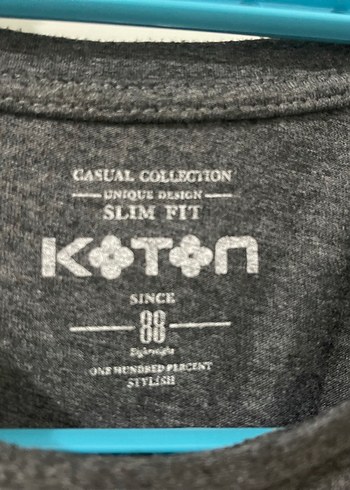 Gri Erkek Baskılı Loose Fit Tişört - Görsel 3