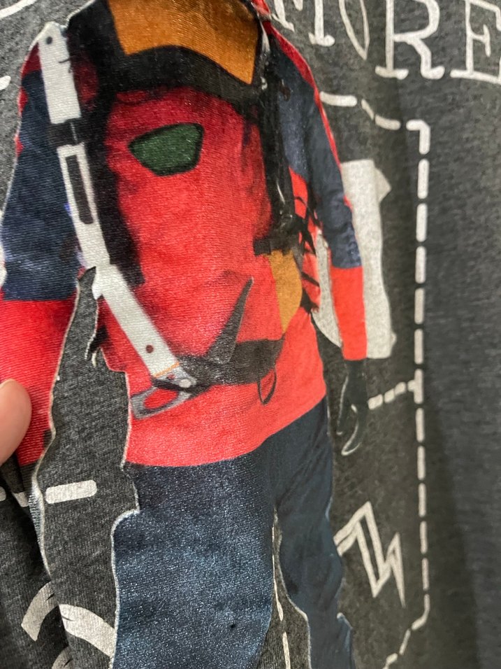 Gri Erkek Baskılı Loose Fit Tişört - Görsel 2