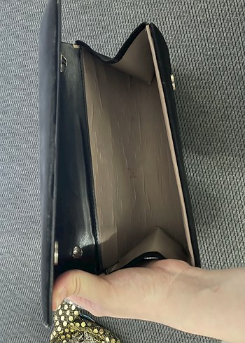 Siyah Kadın Spor Clutch Çanta Velcro - Görsel 8