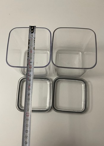 Gri Saklama Kabı Seti, Kapaklı, Plastik - Görsel 2