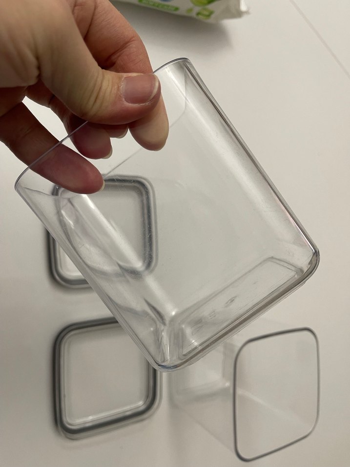 Gri Saklama Kabı Seti, Kapaklı, Plastik - Görsel 4