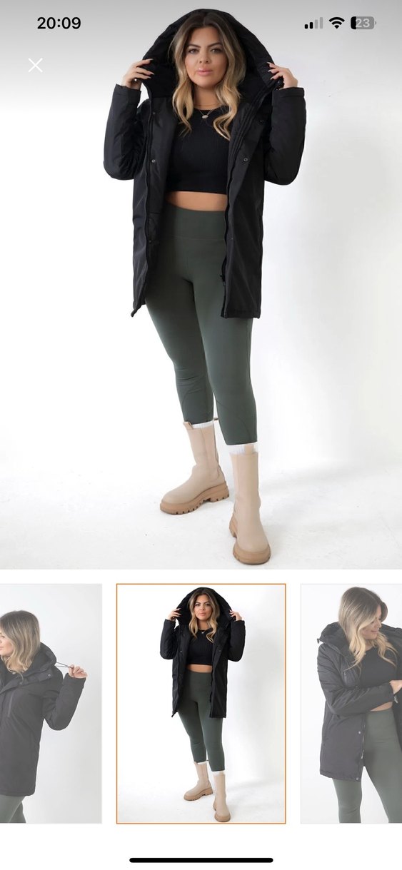 Düğmeli Siyah Midi Kadın Mont - Görsel 5