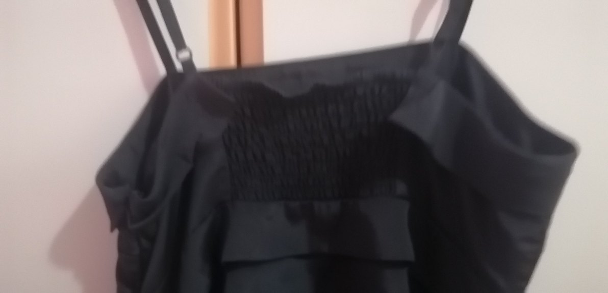 Siyah Askılı Pilili  Elbise - Görsel 3