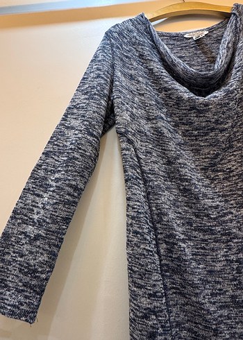 Gri Uzun Kollu Midi Örme Elbise  - Görsel 3