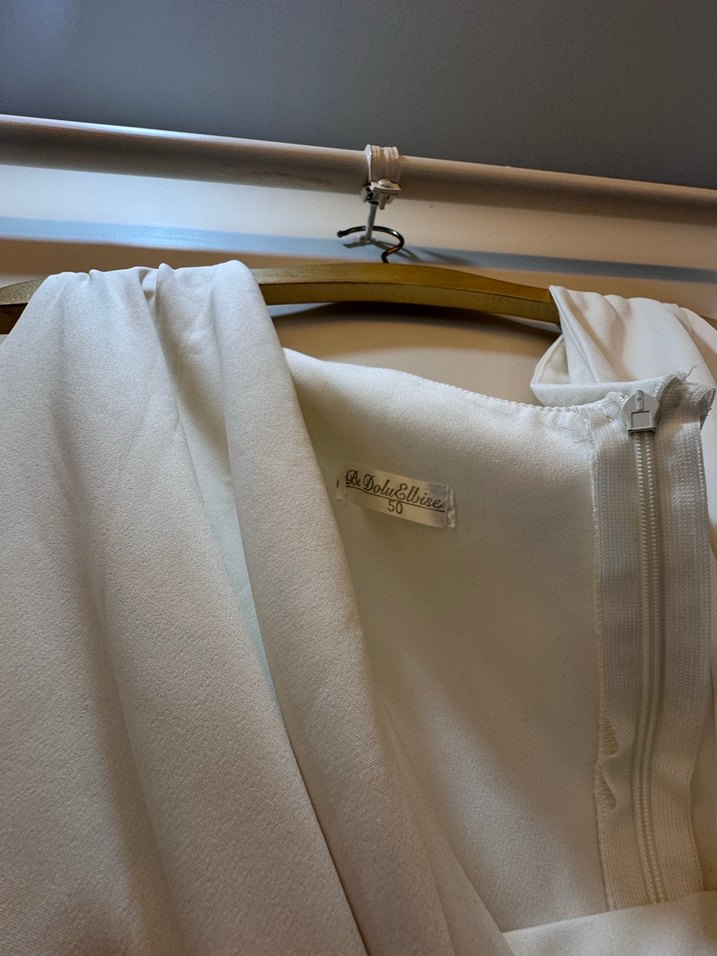 Beyaz Uzun Elbise ( nikah için )  - Görsel 2