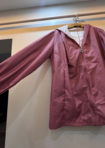 Bordo Fermuarlı Kadın Midi Ceket - Görsel 2