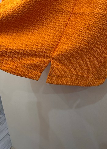 Turuncu Askılı Mini Elbise - Görsel 4