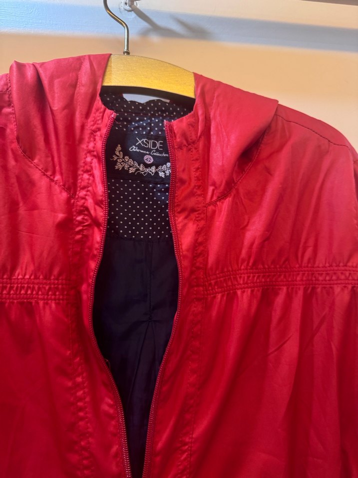 Kırmızı Midi Kadın Ceket - Görsel 4