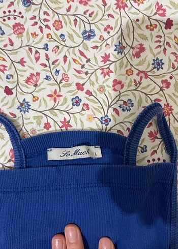 Mavi Bohem Kız Straplez Bluz - Görsel 3