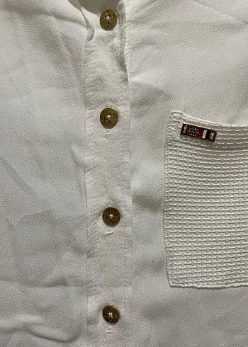 Düğmeli Beyaz Kadın Gömlek - Görsel 3