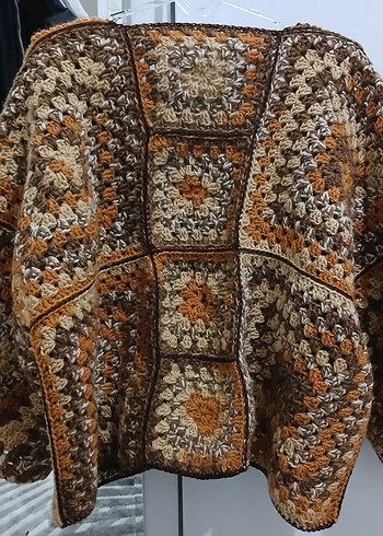 Bohem Desenli Örgü Kadın Hırka - Görsel 3