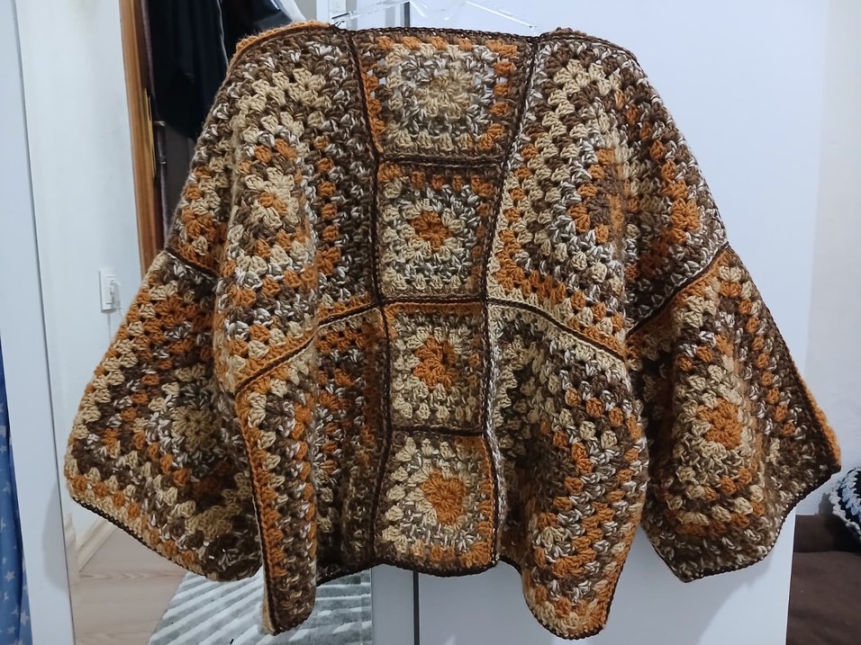 Bohem Desenli Örgü Kadın Hırka - Görsel 3