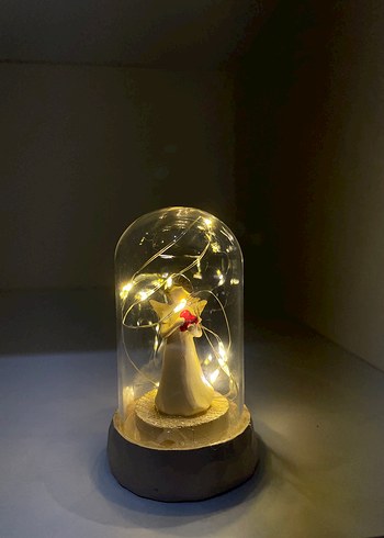 Işıklı Beyaz Melek Figürü - Görsel 2