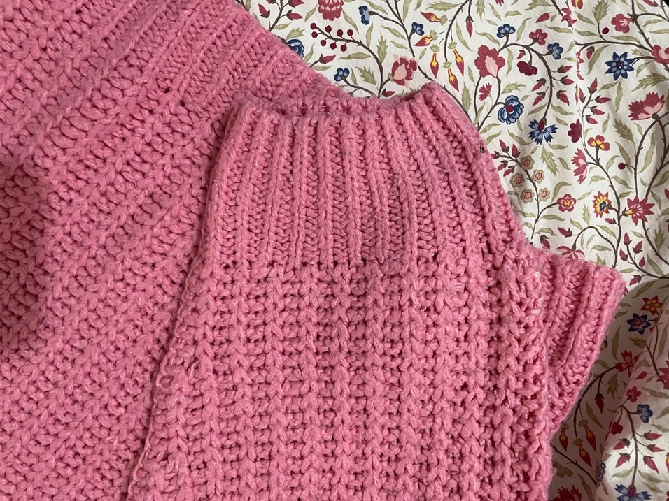 Pembe Örgü Kadın Kazak - Görsel 2