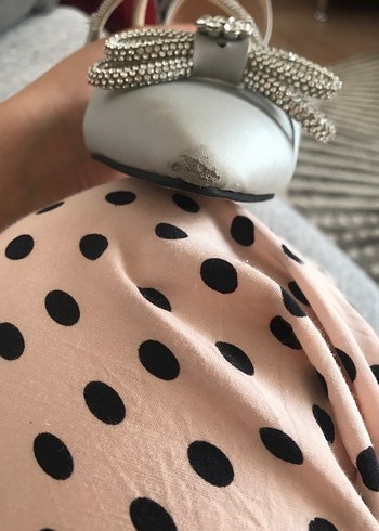 Gri Beyaz Yüksek Topuklu Kadın Abiye Ayakkabı - Görsel 7