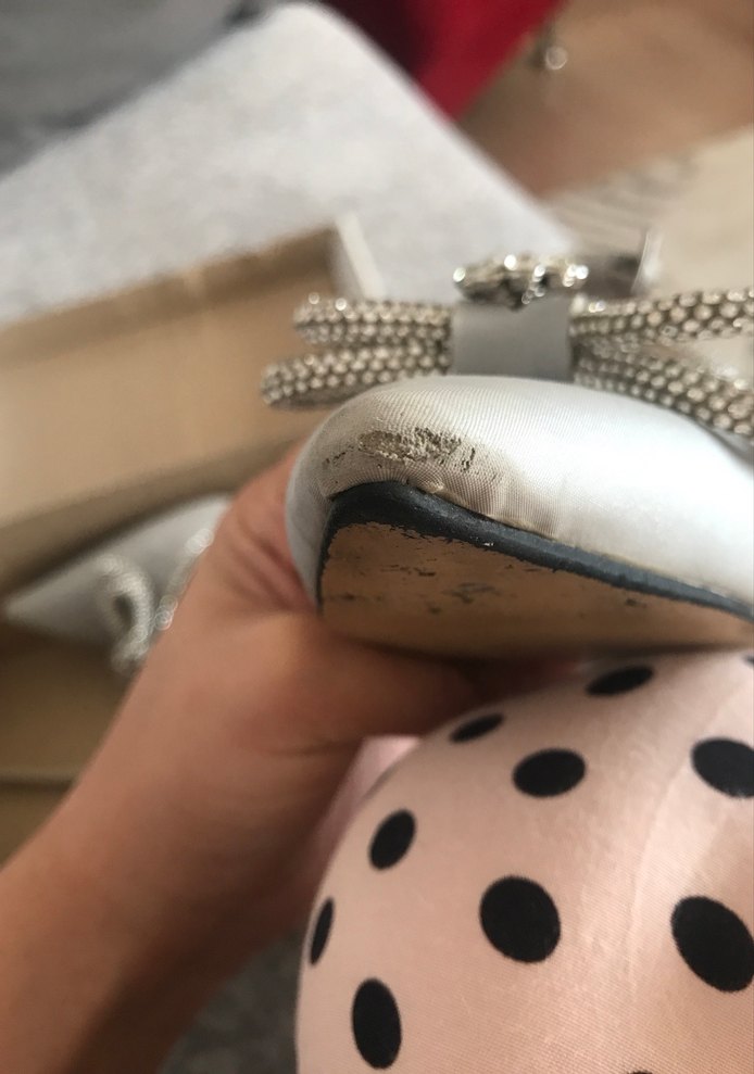 Gri Beyaz Yüksek Topuklu Kadın Abiye Ayakkabı - Görsel 3