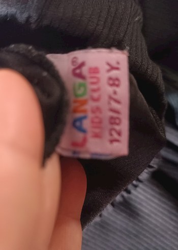 7 Yaş Beden siyah Renk Kız Çocuk Siyah Pilili İnce Fit Pantolon