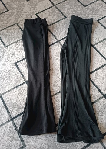 Kız Çocuk Siyah Pilili İnce Fit Pantolon