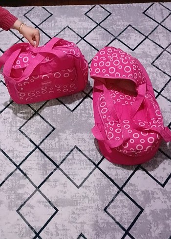 Pembe Desenli Bebek Çantası Seti - Görsel 3