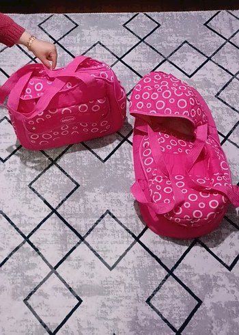 Pembe Desenli Bebek Çantası Seti - Görsel 2