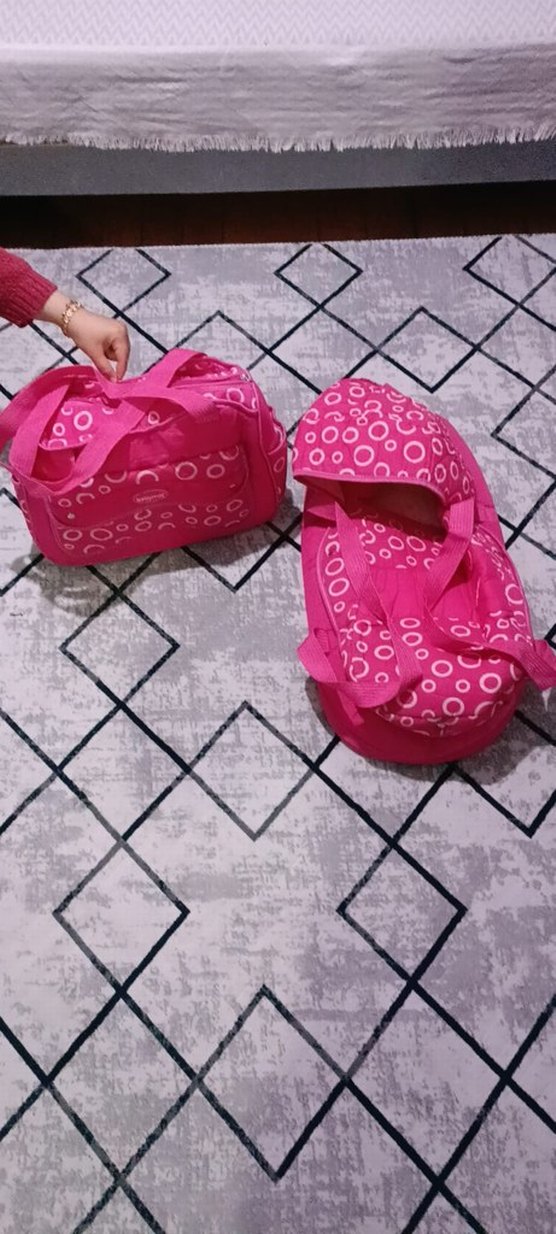 Pembe Desenli Bebek Çantası Seti - Görsel 3