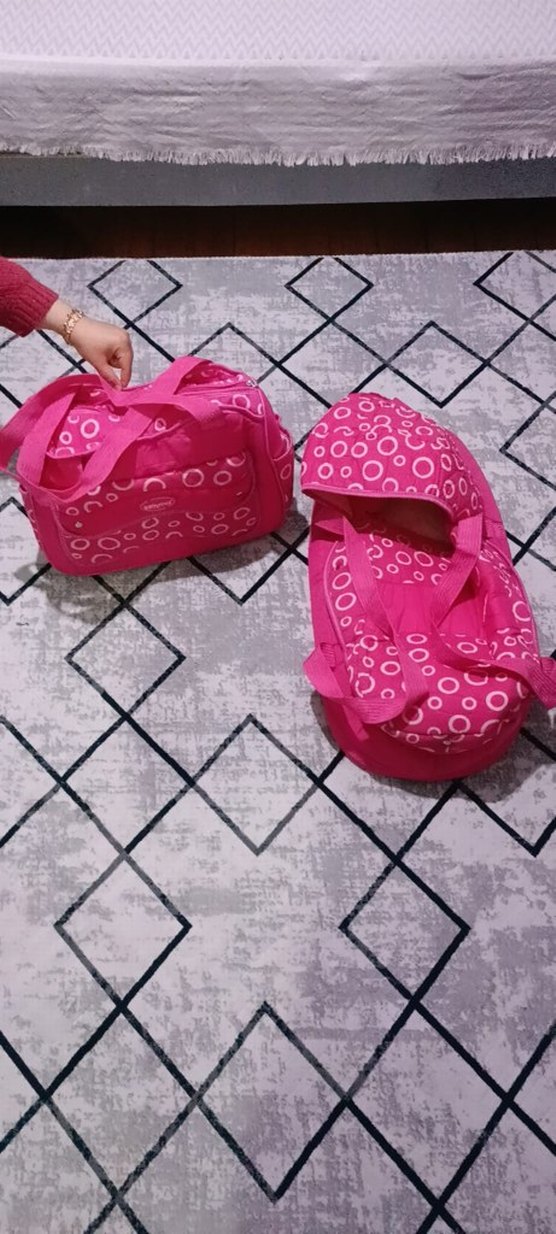 Pembe Desenli Bebek Çantası Seti - Görsel 2