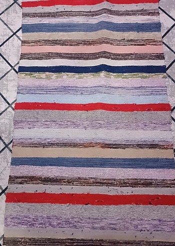 Çizgili Çok Renkli Bohem Halı - Görsel 2