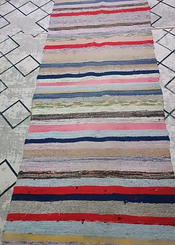 Çizgili Çok Renkli Bohem Halı - Görsel 3