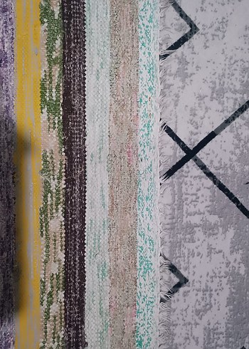 Çizgili Çok Renkli Bohem Halı - Görsel 4