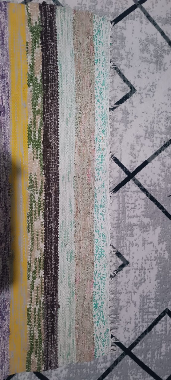 Çizgili Çok Renkli Bohem Halı - Görsel 4