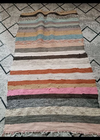 Bohem Çok Renkli Batik Desenli Halı - Görsel 2